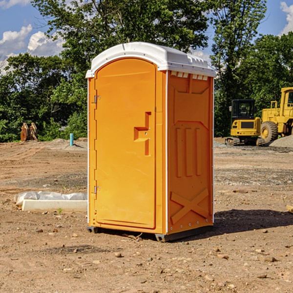 how often are the portable restrooms cleaned and serviced during a rental period in Gratiot Ohio